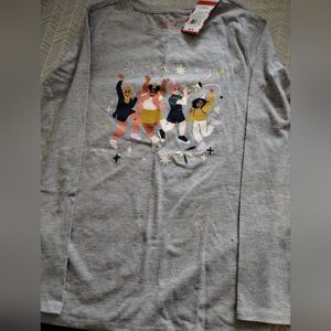Gray Graphic Sweatshirt with Colorful Design